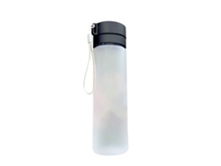 Botella De Agua Deportiva Ligera, Portátil E Irrompible Con Tapa Negra Mate Para Gimnasio Y Estudiantes, 800 Ml.