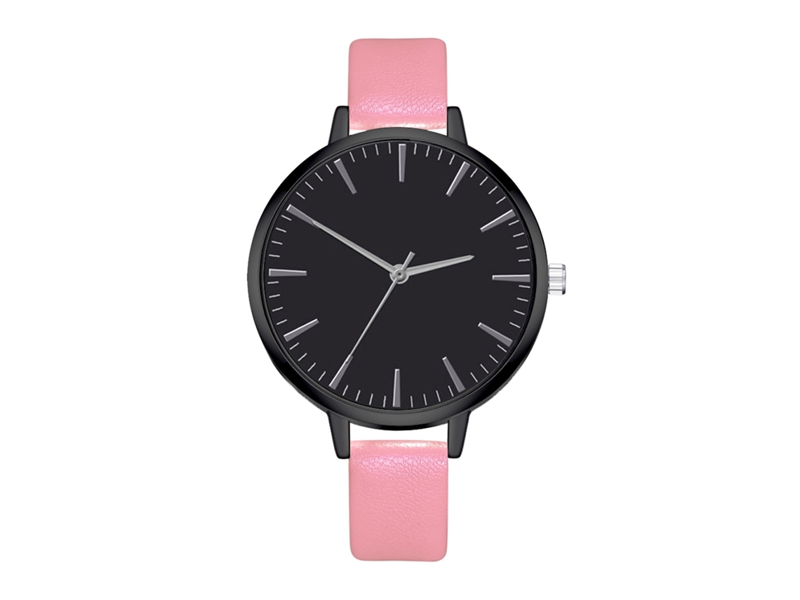 Reloj De Pulsera De Cuarzo Para Mujer Zhoulianfa Con Correa De Pu Rosa Para Negocios Y Uso Diario.