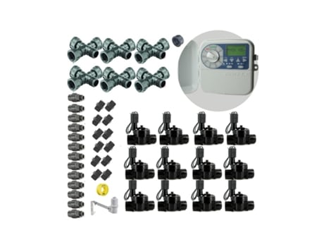Kit Profesional Riego Automático Krain de 12 Zonas 24V para Tuberia 32Mm K RAIN