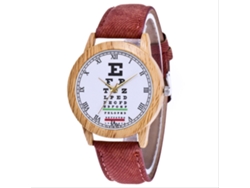 Reloj De Pulsera De Cuarzo Informal Para Mujer Vansvar De Piel Sintética Con Cierre De Aleación (rojo)