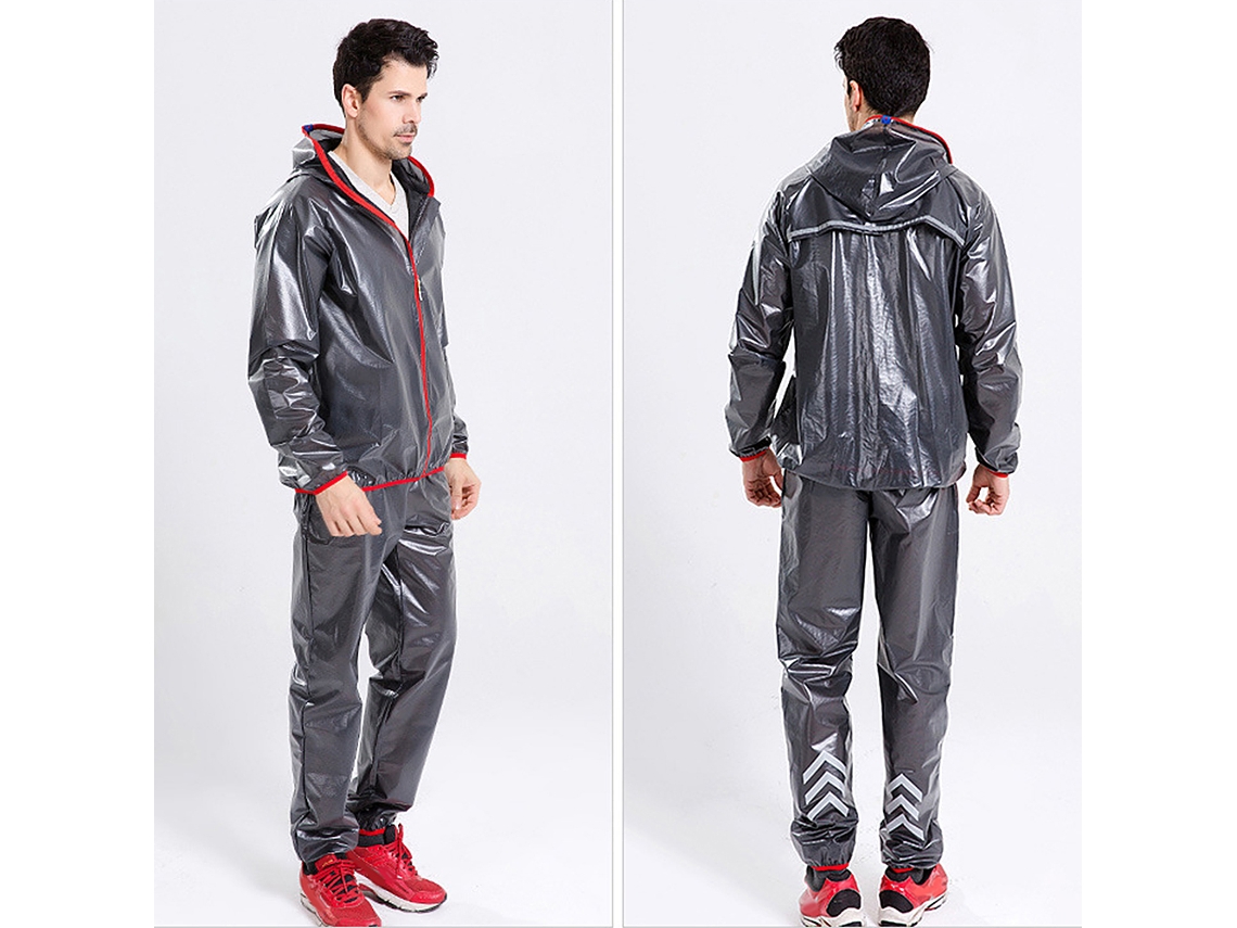 Traje Impermeable Para La Lluvia Con Capucha Y Tiras Reflectantes Para Ciclismo, Camping, Hombres Y Mujeres.