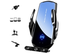Cargador Inalámbrico Para Coche, Soporte Para Teléfono Móvil Inteligente Con Sujeción Automática, Carga Rápida De 15 W, Carga Inalámbrica, C