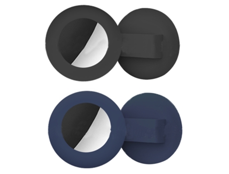 Collar para perros y gatos AirTag, se adapta a collares para mascotas pequeñas y medianas, funda protectora Airtag, negro azul mediodía ZMDECQNA