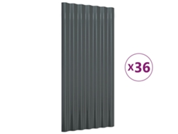 Conjunto 36 Panel de tejado VIDAXL Antracita Acero