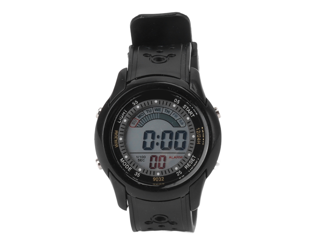 Reloj Deportivo Digital Luminoso, Resistente Al Agua Y Al Desgaste, Con Alarma, Estilo Moderno Para Actividades Al Aire Libre, Color Negro.