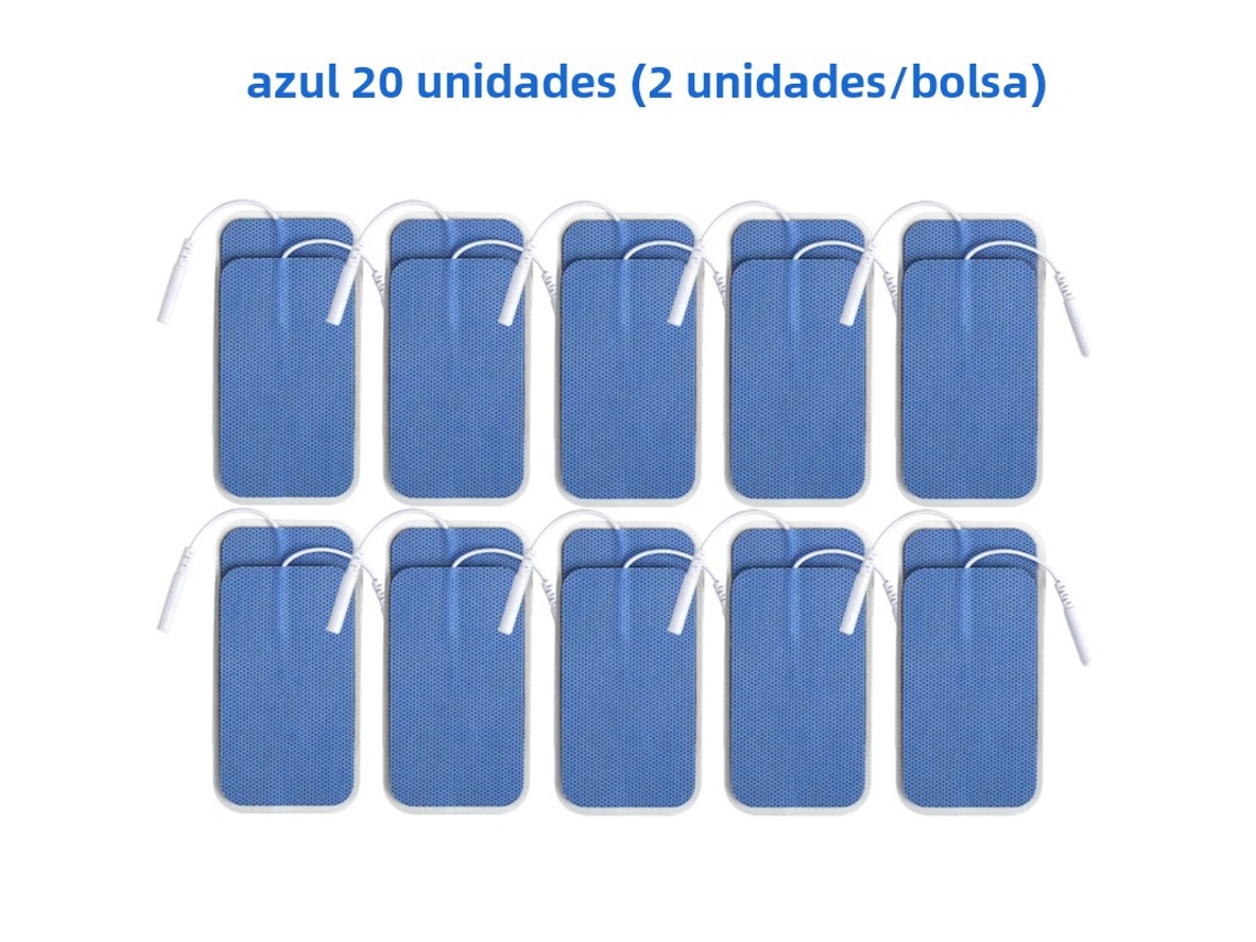 (azul, 20 Piezas, 5x9cm) Parches De Electrodos No Tejidos, 5*9cm, Con Conector De 2mm