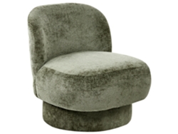 Sillón Giratorio Beliani Aylo De Chenilla Verde 60x70x65