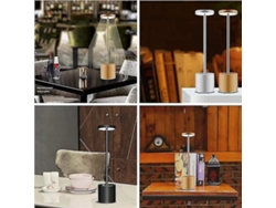 Luces de noche Iluminación ambiental Lámpara de mesa LED LED portátil USB Portátil Recargable Plata SLD