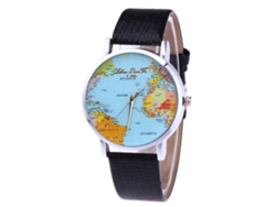 Reloj De Pulsera De Cuero Para Parejas De Estudiantes Con Movimiento De Cuarzo Negro.