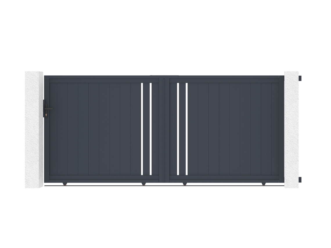 Puerta corredera de aluminio 3,5m giona 350c160