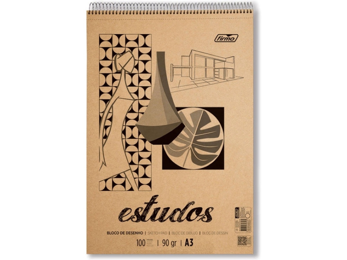 Bloc de Dibujo FIRMO Espiral (Beige - A3 - 100 Hojas - 100 Hojas - Liso)