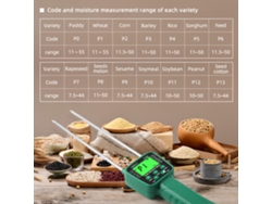 Higrómetro Digital De Cereales Medidor De Humedad De Granos Con Alarma Vocal Sonda Metalica Para Maíz Arroz Trigo Frijoles