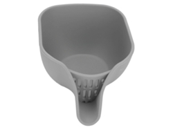 Cesta multifuncional de silicona para filtro de agua con drenaje eficiente y boquilla, ideal para lavar frutas, verduras y ensaladas. Color: Gris.