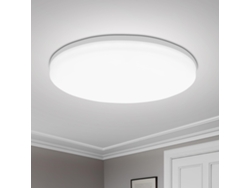 Lámpara de techo LED redonda moderna con fuente de alimentación de CA MDUG (blanco frío, 30 cm, 48 W)