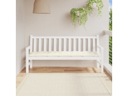 Cojín grande para banco de jardín, tela Oxford, color blanco crema, HARLANV1