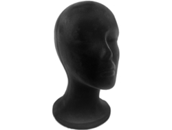 Cabeza De Mannequin En Mousse Velours Noir Para Présentation De Perruque, Accessoires Cheveux