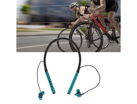 HURRISE Auriculares con cable en el cuello Auriculares estéreo de alta fidelidad con cuello magnético para videos deportivos Verde oscuro