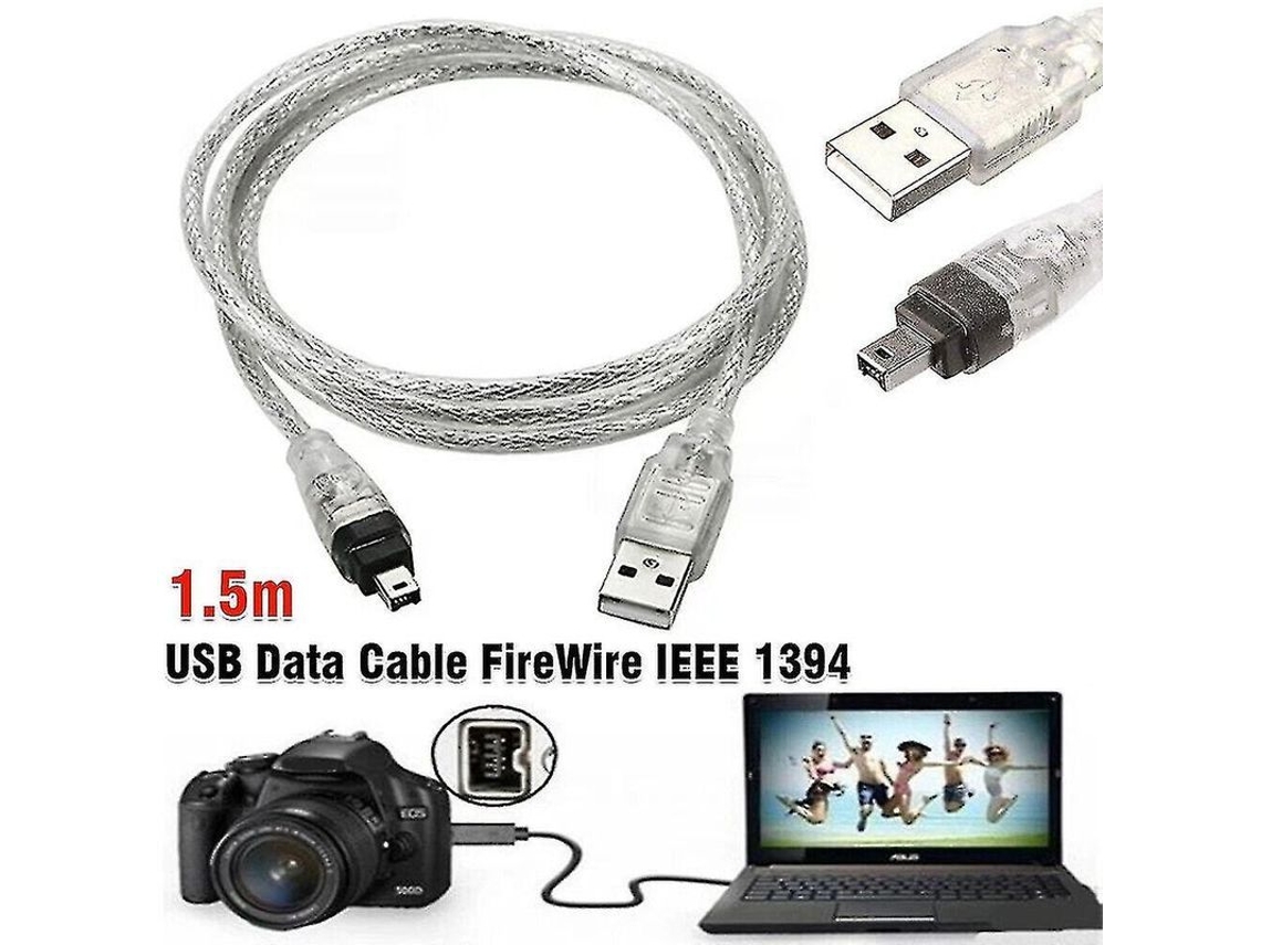 Cable De Datos Usb Firewire Ieee 1394 Para Cámaras Sony, Jvc, Panasonic Mini Dv Y Hdv Para Transferencia A Pc, 1,5 M
