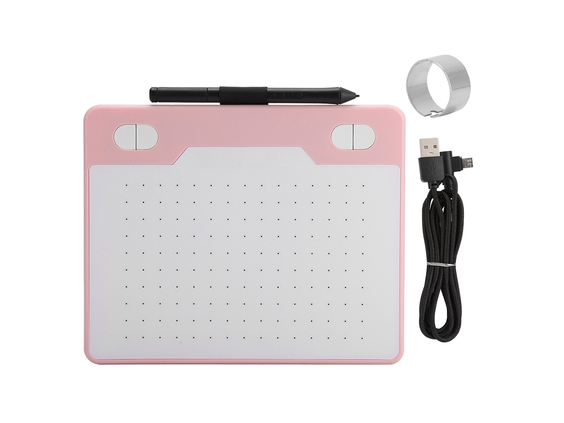 Tableta De Dibujo Gráfico Digital Portátil Para Escritura Manual Para Teléfono Y Computadora Rosa