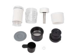 Cafetera portátil de viaje manual, compatible con café molido y cápsulas, para exteriores