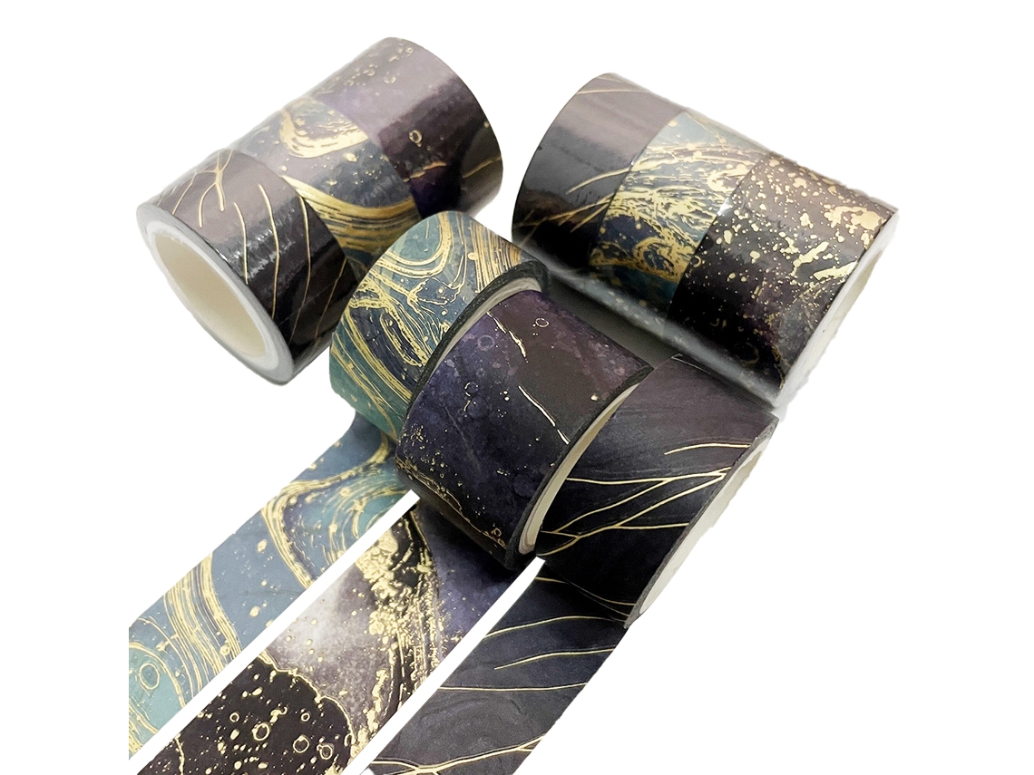 Cinta washi deslumbrante de galaxia, cintas decorativas para creatividad y estilo, con diseño japonés, multifuncional para todas las edades.