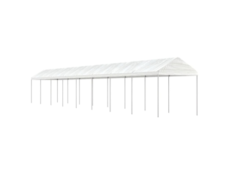 MAISON EXCLUSIVE Cenador con techo polietileno blanco 17,84x2,28x2,69 m