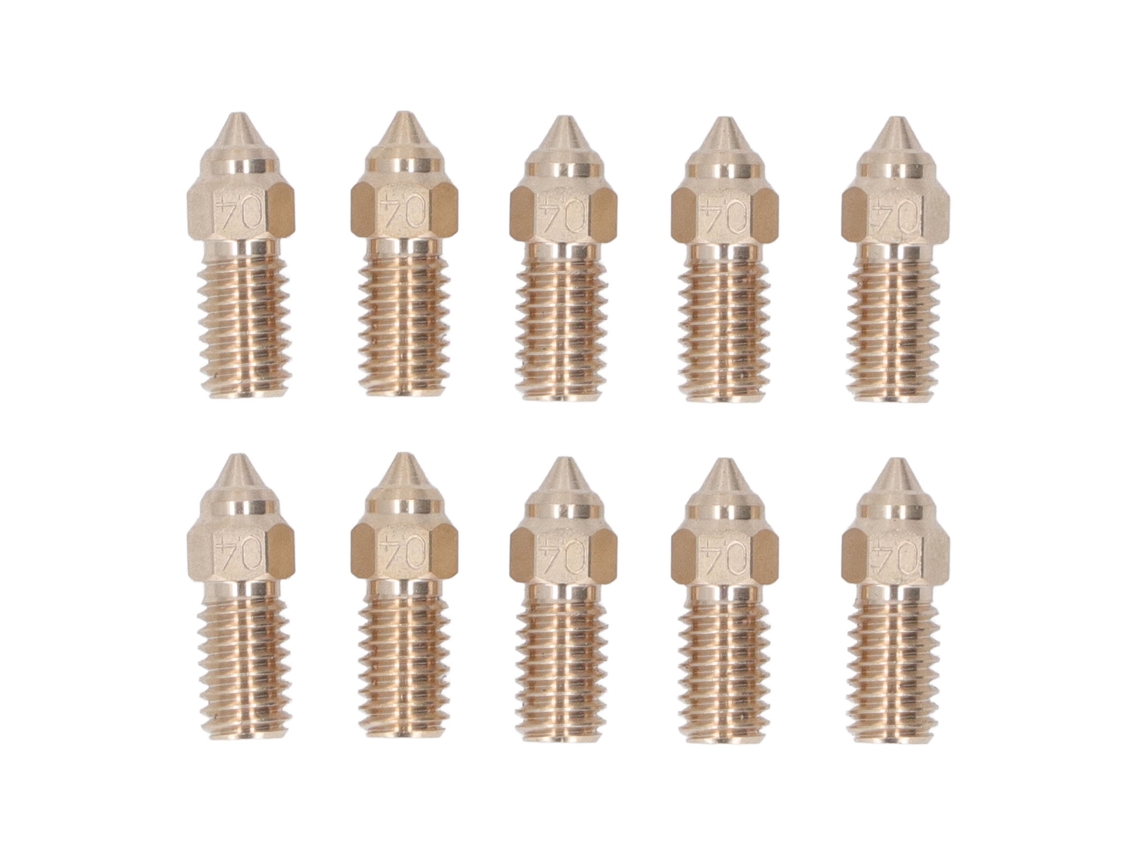 Bico De Impressora 3d De Latão 0.4mm M6 Alto Fluxo Alta Velocidade Para Neptune 4 Pro (10 Unidades)