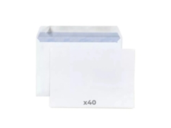 40 sobres de papel blanco 80 g - 16,2 x 22,9 cm RAJA