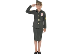 Disfraz de Niña DISFRAZZES Militar De La 2ª Grande Guerra (Talla: 7 a 9 años)
