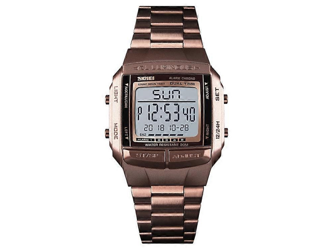 Reloj de pulsera digital multifuncional Skmei 1381 para hombre, ideal para actividades al aire libre, negocios y deportes, con luz nocturna y resistente al agua.