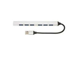 Hub Usb 3.0 7 Portas 5gbps Transmissão Rápida Alumínio Adaptador Splitter Para Pc Laptop