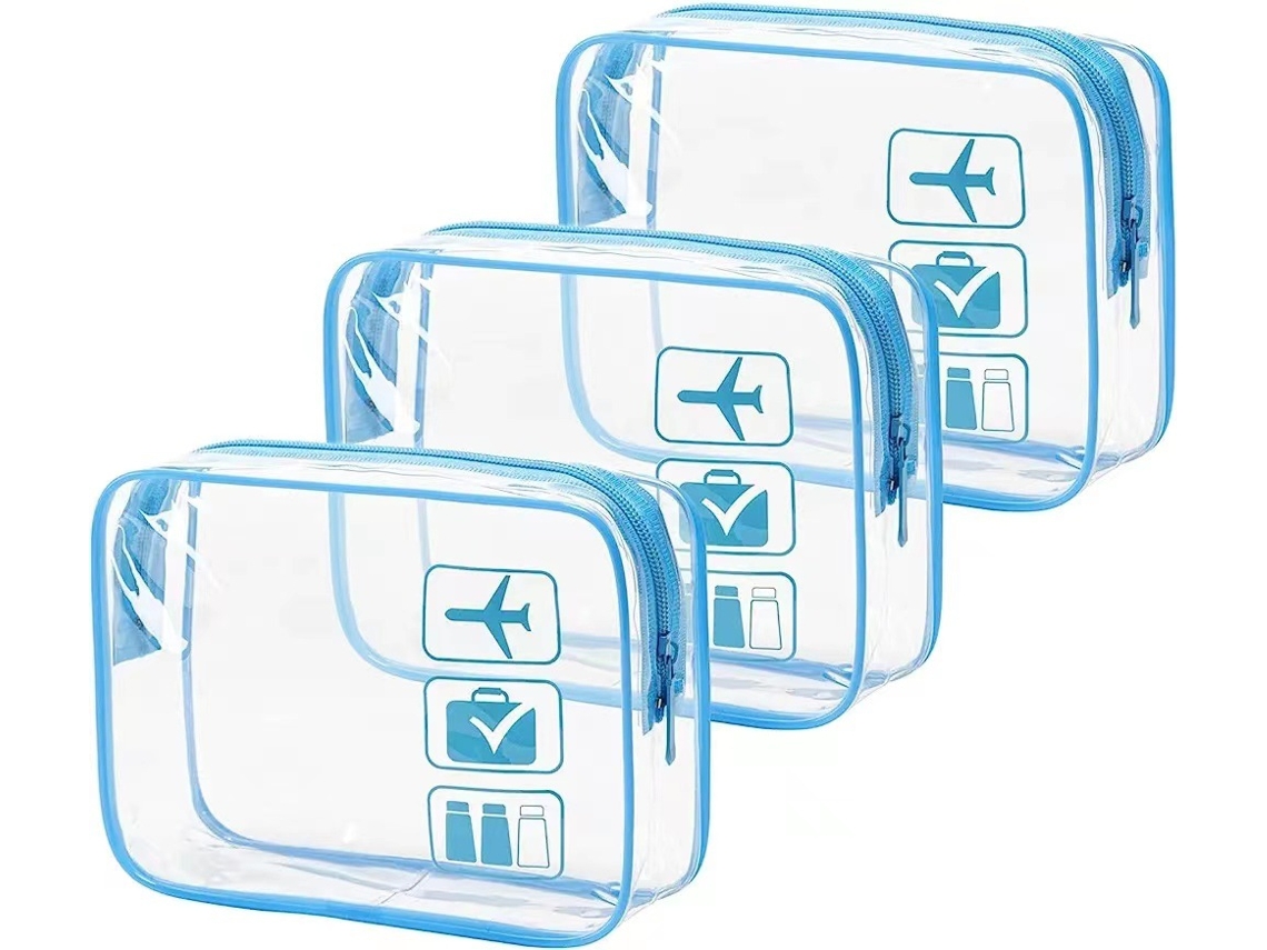 Neceser De Viaje De Pvc Transparente Digitallab (3 Unidades) (azul)