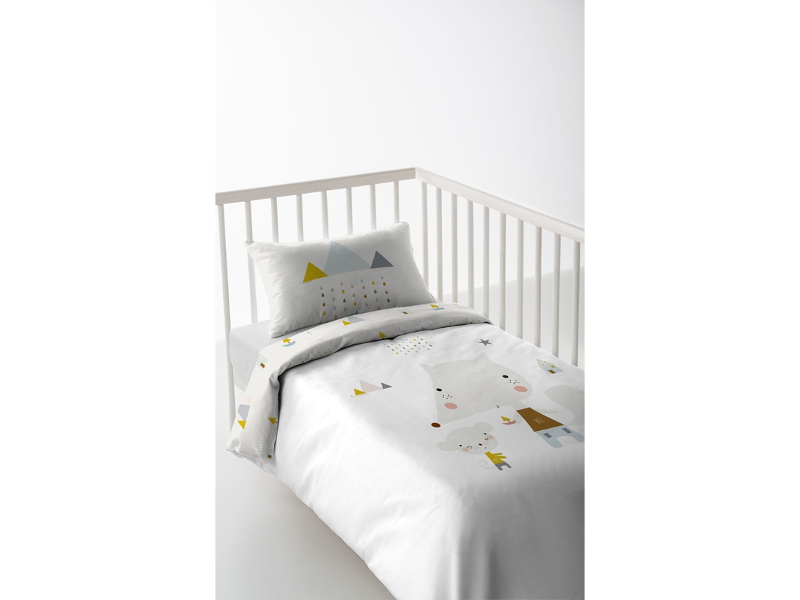 FUNDA NORDICA REVERSIBLE INFANTIL CUNA 60 EXTRA SUAVE FABRICADO EN ESPAÑA BARQUITO CHIQUITO HACIENDO EL INDIO