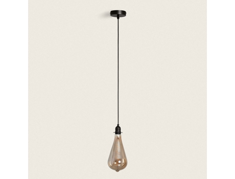 Lámpara de Techo LEDKIA Exterior con Cable de PVC Negro Negro
