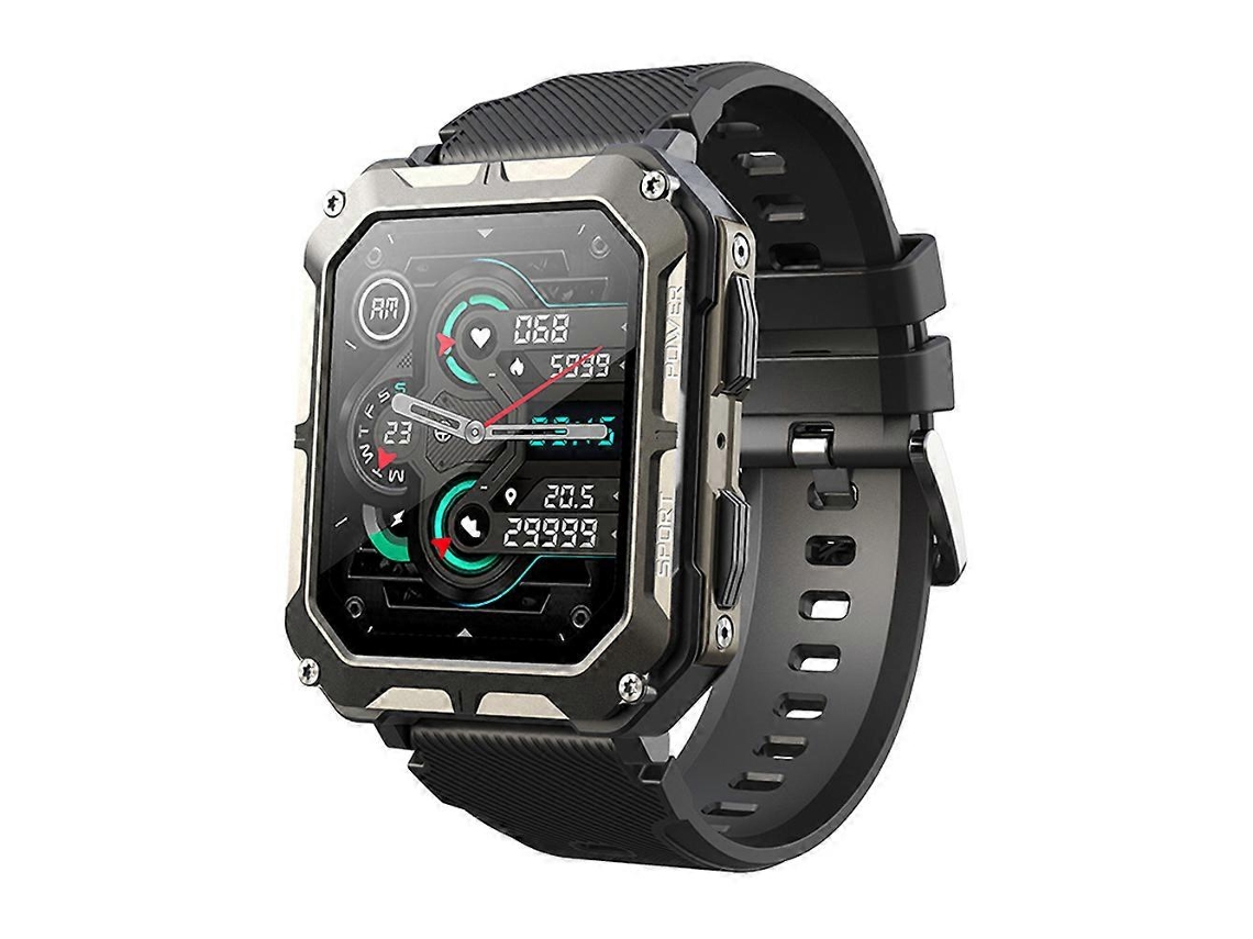 Relojes inteligentes militares para hombre con llamadas Bluetooth, resistente rastreador de salud y actividad física, 1.83 Ly Ebike
