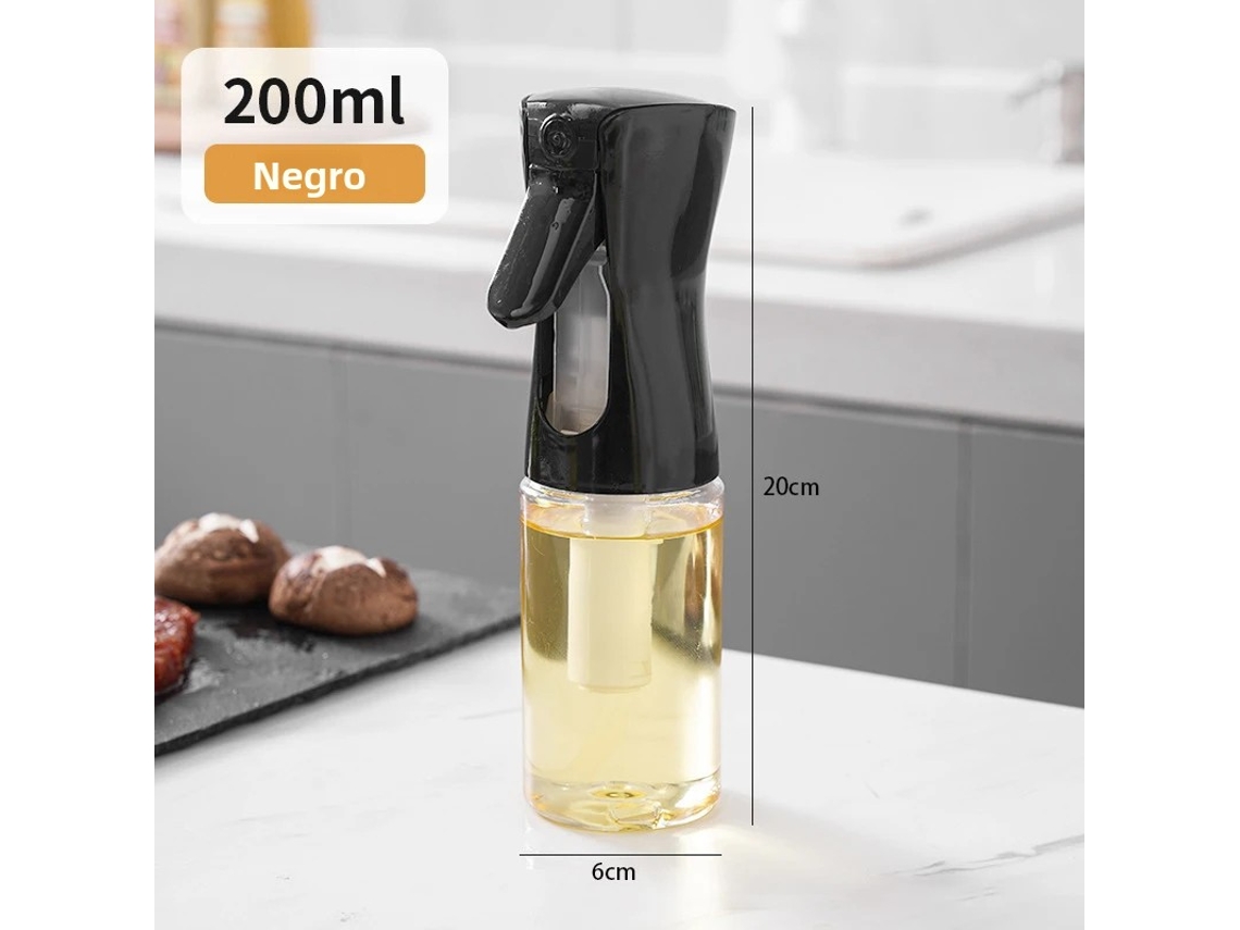 Botella para mantequilla (negra, 200 ml), también se puede usar como recipiente de plástico para almacenar aceite de oliva, vinagre, salsa de soja, etc.