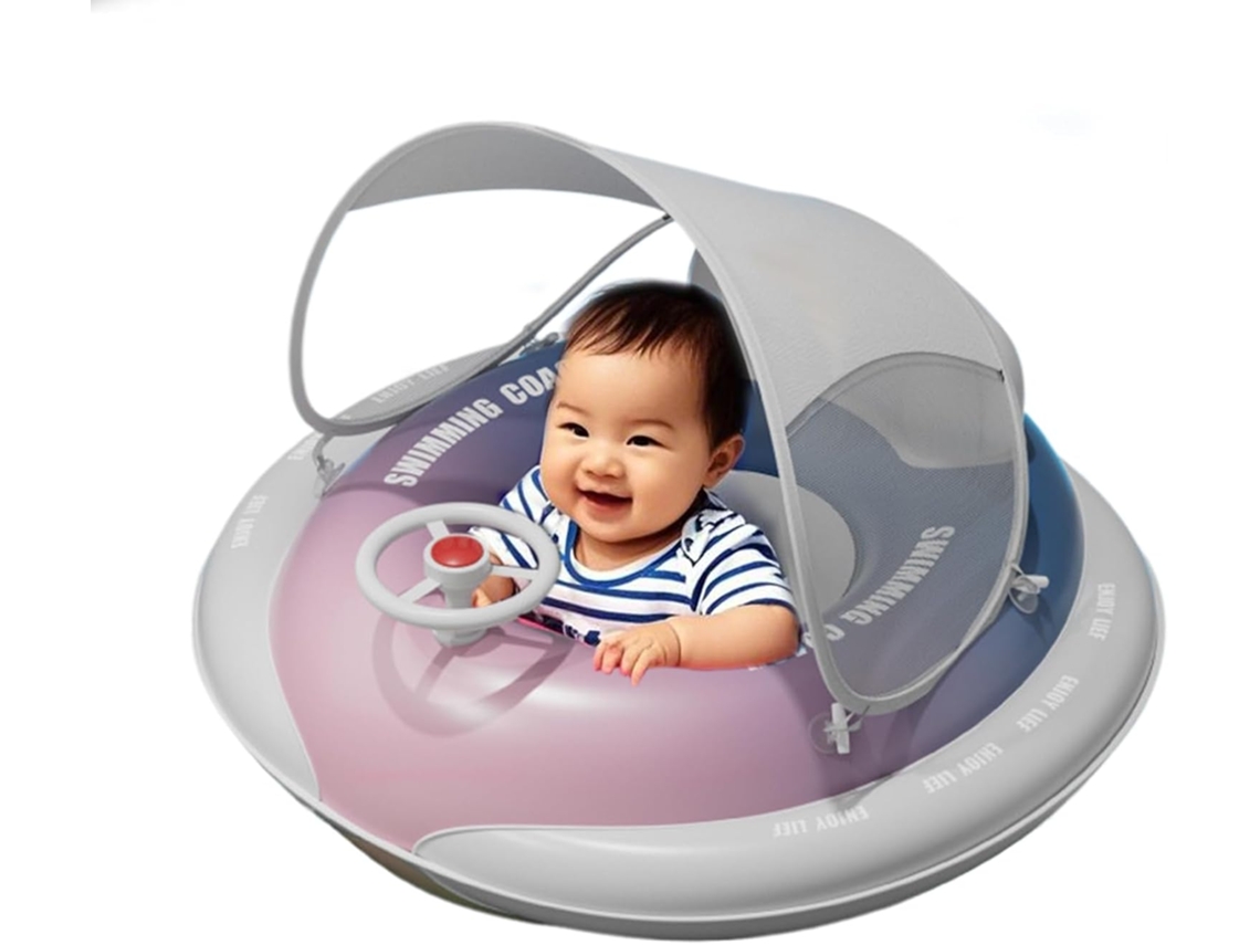 Flotador inflable para piscina infantil con toldo y protección solar | Juguete de seguridad, asiento Gokoco