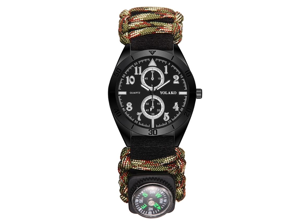 Reloj Electrónico Para Hombre Con Brújula Para Acampada, Senderismo Y Montañismo, Color Verde.