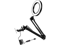 Lámpara De Escritorio Led Retráctil Con Lupa E Iluminación Ajustable Para Soldadura Y Bricolaje.