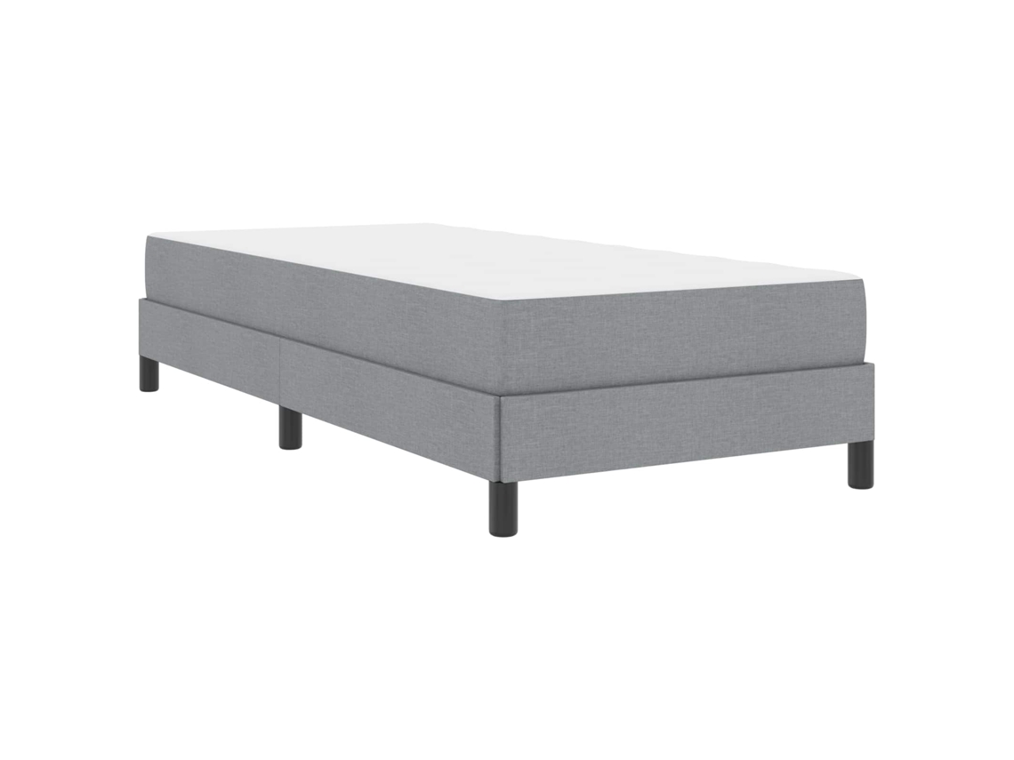 Maison Exclusive - Cama Tipo Box Spring Con Colchón Gris Claro 90 X 190 Cm Tela