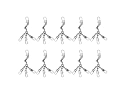 2026rebe-10pcs Mosquetones De Barril De Pesca Con Broche Seguro Acero Inoxidable Conector Giratorio De Alta Resistencia