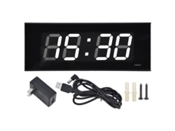 Reloj de pared digital LED Baok-Silent, con brillo automático y pantalla grande, ideal para el hogar, la oficina y espacios públicos.