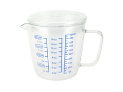 Vaso Medidor De Vidrio Resistente Al Calor De 500 Ml Con Tapa, Báscula De Cocina