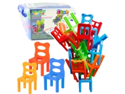 Juego de arcade Falling Balance Chairs 36 piezas coloridas B.active