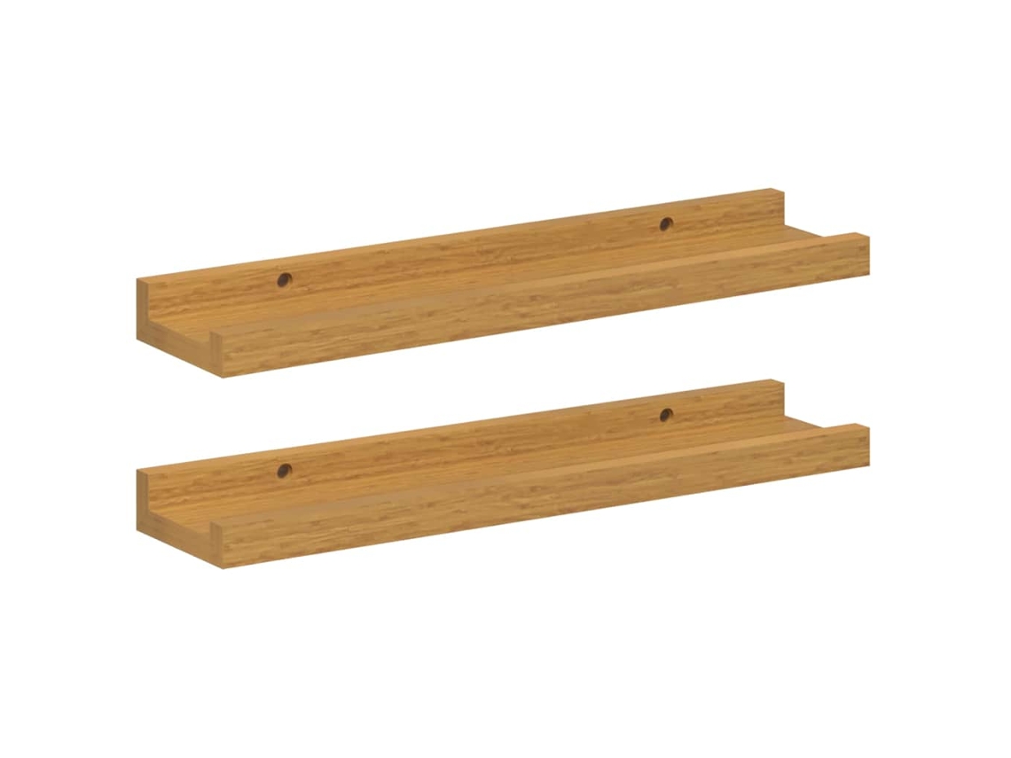 Estante De Pared | Estante Flotante | Estantería Pared 2 Uds Beige 40 X 9 X 3 Cm Madera De Ingeniería