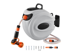 Succebuy Carrete De Manguera Retráctil Giratorio De 180gastar Montado En Pared 20mx12mm