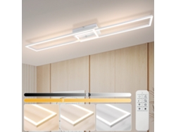 Lámpara de techo Nettlife para sala de estar, LED, cocina, con control remoto, diseño moderno, 3000k, 6500k, 36w