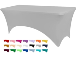 Mantel Rectangular Elástico De Spandex Para Bodas, Banquetes Y Fiestas (gris Claro/122x75x75cm) Gertiz
