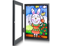 Tablero De Arte Infantil A4, Tablero De Dibujo Acrílico Plegable, Negro - 1 Unidad