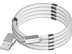 Cable ITAL PK01 (USB - USB-C - 90 cm - Blanco)